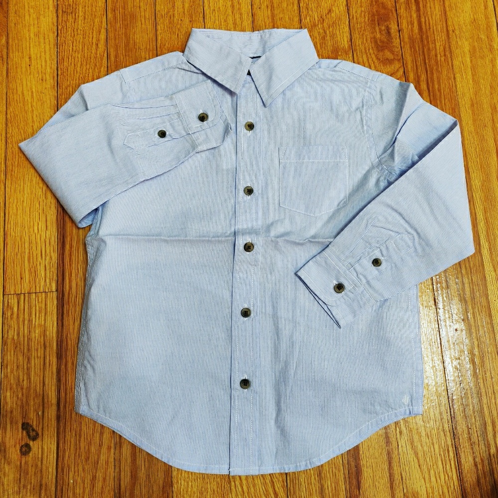 Janie & Jack Long Sleeve Button Down Shirt